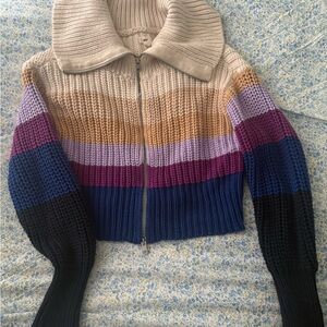 Aerie Double Zip-Up Sweater